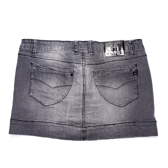 l.e.i. Vintage Haley Denim Mini Skirt - Picture 3 of 6